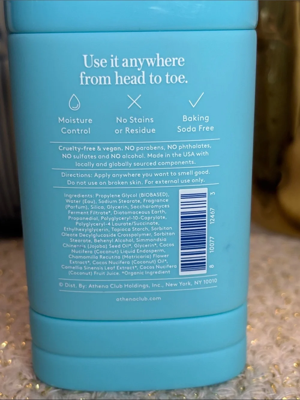 Athena All Over Deo Aluminum Free Deodorant, Sea Splash